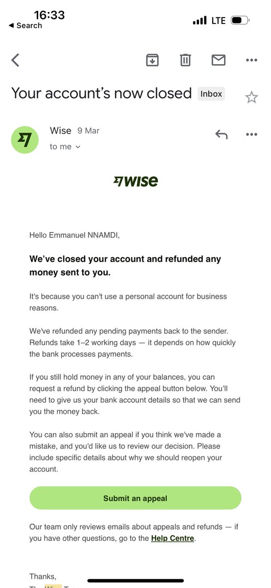 chiokwizzle's tweet photo. @Wise It is over 3 months that my account was deactivated and my funds still trapped with you. Is this not a clear act of wickedness and pure evil. Please refund back my funds as I have provided account details for refunds https://t.co/qnFk7VuCET