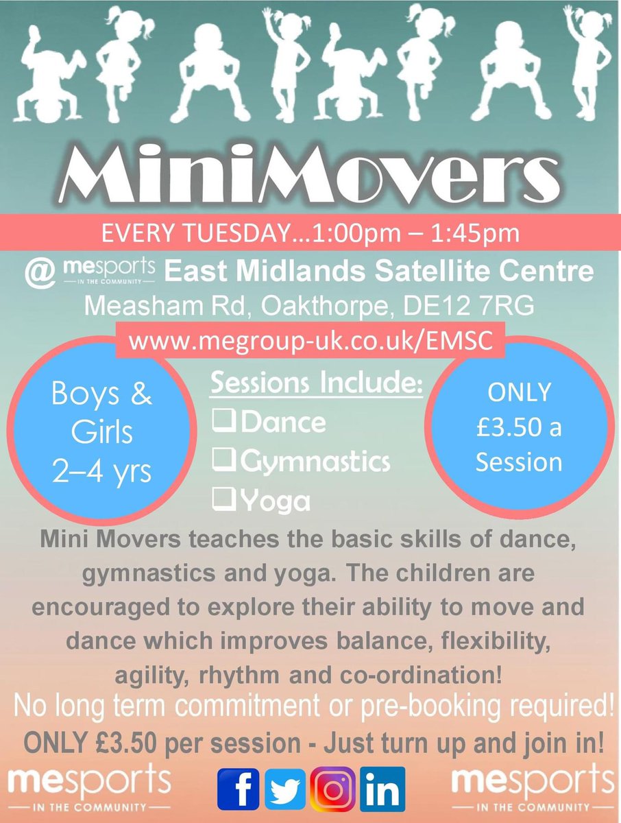 ✨CLASS TOMORROW✨ 
Join us every Tuesday Afternoon for MINIMOVERS at 1pm. 
This session will be full of dance, gymnastics and yoga💃🏼🤸🧘 
No long term commitments or pre-booking required📅
 #dance #gymnastics #kidsyoga #toddleractivities #totsplay #fun #minimovers #healthykids