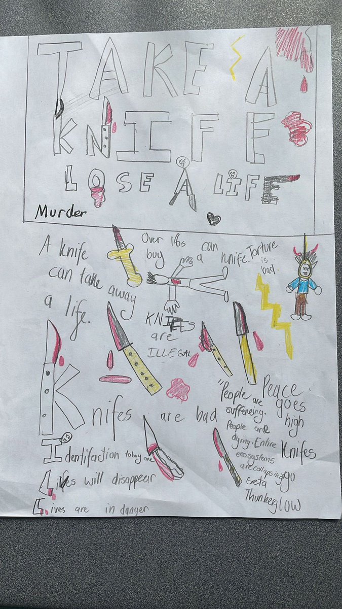 DunkirkPrimary's tweet photo. Year 4 pupils had a visit today from our local PCSO Lucy Oram! There focus was on knife crime and that: They just aren’t worth it! 
@RadfordRdCops #knifeawareness #knivesarentworthit https://t.co/5QP5geiXgn