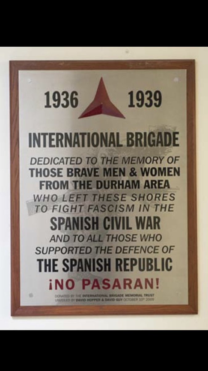 durhamunilabour's tweet photo. On the 87th anniversary of the Spanish Civil War we remember our comrades from across Durham and the North East who sailed to Spain to fight the scourge of fascism.

Today their struggle and solidarity is immortalised at @RedhillsDurham  

��Viva la Quinta Bridgada, no pasaran! https://t.co/fLDiZ8OT9o