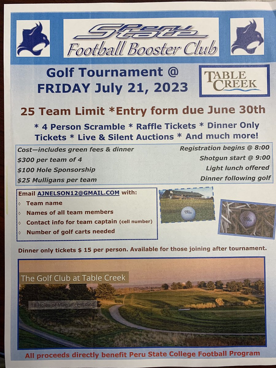 CoachO_UW's tweet photo. Bobcat Football Golf Tournament this Friday!!  Only a few spots are still open!!
#GoCats https://t.co/tHLIqzpzFZ