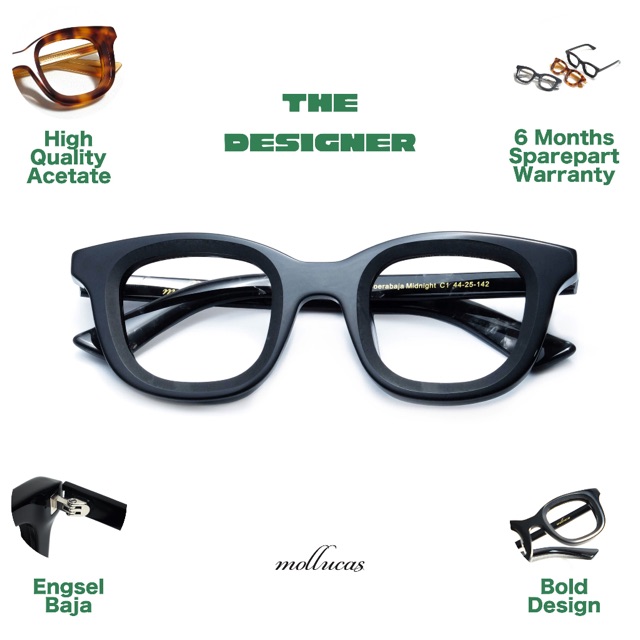 Cek Mollucas - The Designer - Soerabaja Midnight - Gratis Lensa Minus/Plus/Silinder Anti Radiasi - Kacamata Pria/Wanita dengan harga Rp980.000. Dapatkan di Shopee sekarang! shope.ee/1q8Jkg33A3?sha…