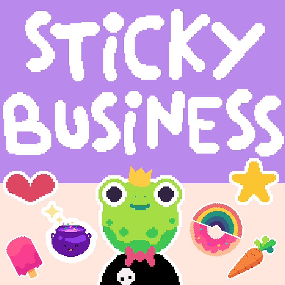 We have been sent a copy of sticky business ! 

So join us in half an hour over on twitch as we give this incredibly cozy game a go !!! 
🩷🐸🍦
 twitch.tv/boop_together?…