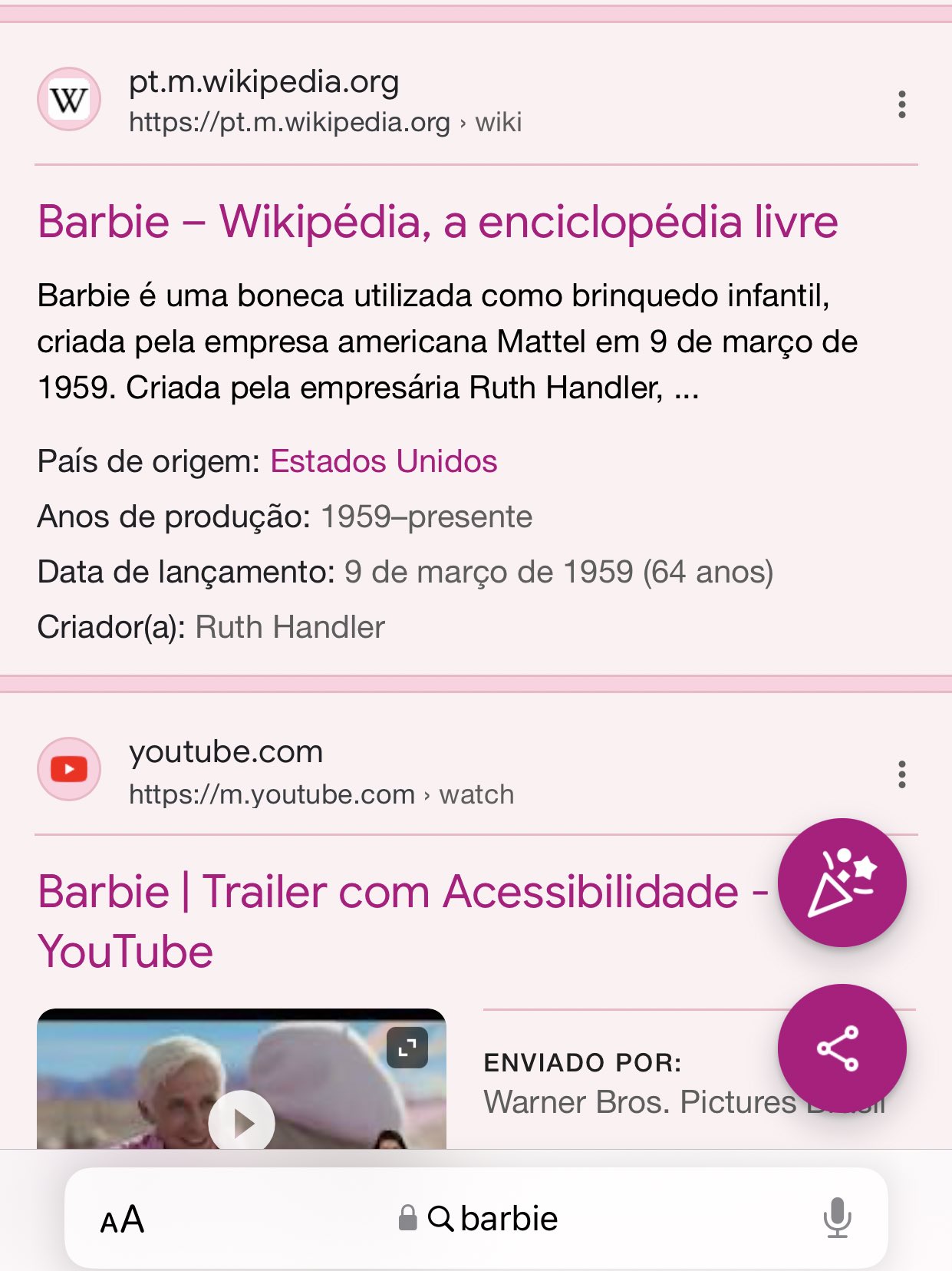 Barbie  Trailer com Acessibilidade 