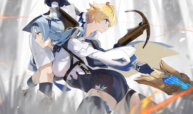 遊撃小隊ミッション中#原神 #エウルアイラストコンテスト 
