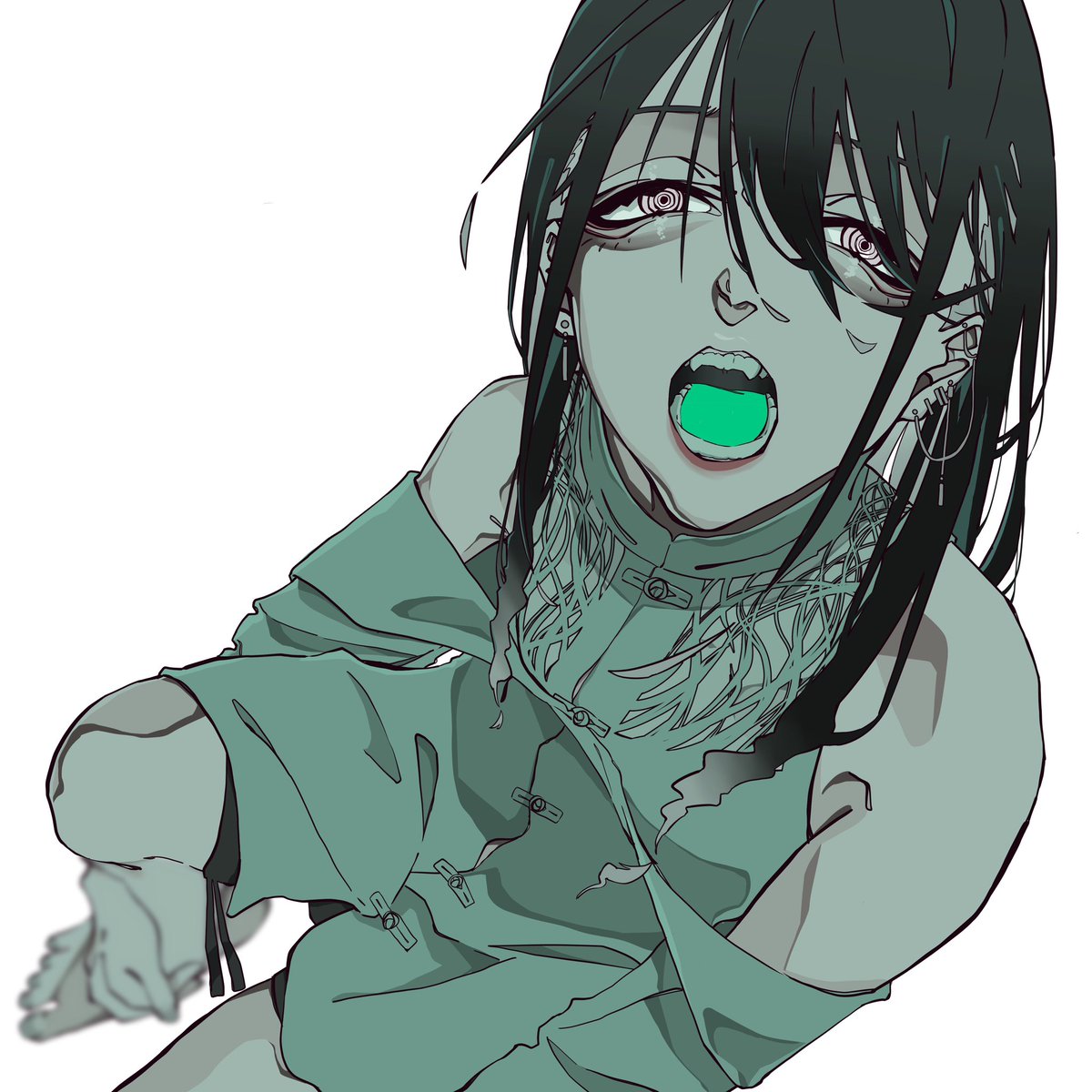 tsukitsuki_2000's tweet photo. 口難しい
 #イラスト https://t.co/dUxK81Jrpy