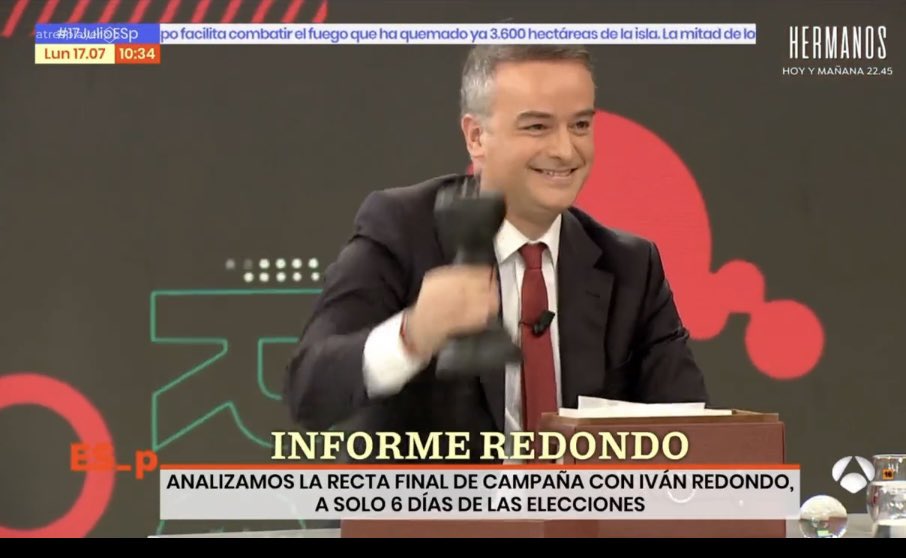 thewarroomblog's tweet photo. Así termina la Segunda Temporada #InformeRedondo 
Muchas emociones con @susannagriso #LaBolaDeCristal Homenaje a #Ibáñez y #ElRey ya está a buen recaudo. Graciasss por el seguimiento @A3Noticias @EspejoPublico https://t.co/3dg3rgeqno