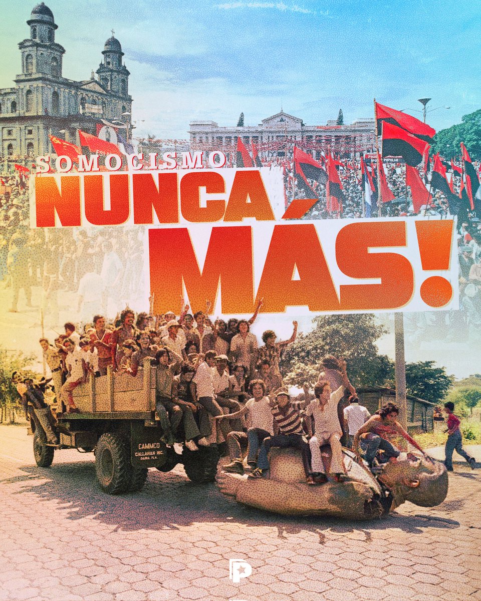 Un #17Julio de 1979 el pueblo gritó "Somocismo Nunca Más" y se vistió de felicidad, un día, donde el sol salió para no declinar. 🇳🇮🔴⚫

El triunfo fue glorioso con el #FSLN, por eso celebramos el ¡Día de la Alegría! ✊🏻🎉❤🖤

#4419SiempreVictoriosos