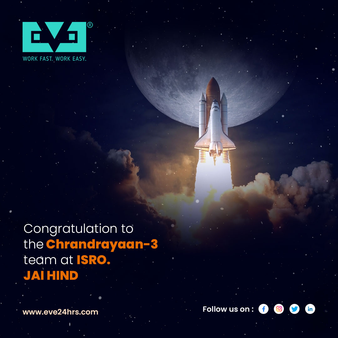 'Exploring new frontiers, Chandrayaan 3 takes flight, carrying our dreams to the moon and beyond.' 🚀✨ 

#Chandrayaan3 #BeyondTheMoon #ExplorationUnleashed #Safelanding #WorkFastWorkEasy #EVE