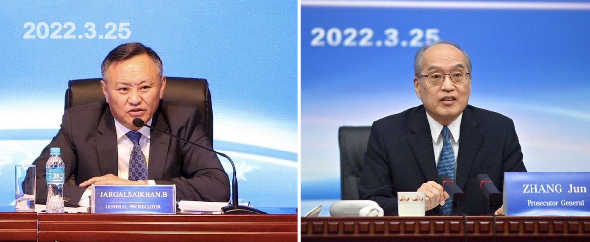 Манай Ерөнхий прокурор лав ОХУ-ын Ерөнхий прокурортой болон Цэргийн ерөнхий прокурортой дайн эхлэхээс өмнө буюу 2022.01.21-нд Оросын прокурорын байгууллагын 300 жилийн ойгоор уулзсан бна, түүнээс хойшхи мэдээ алга. Харин Хятадын Ерөнхий прокурортой 2022.03.22-нд цахимаар ярилцжээ