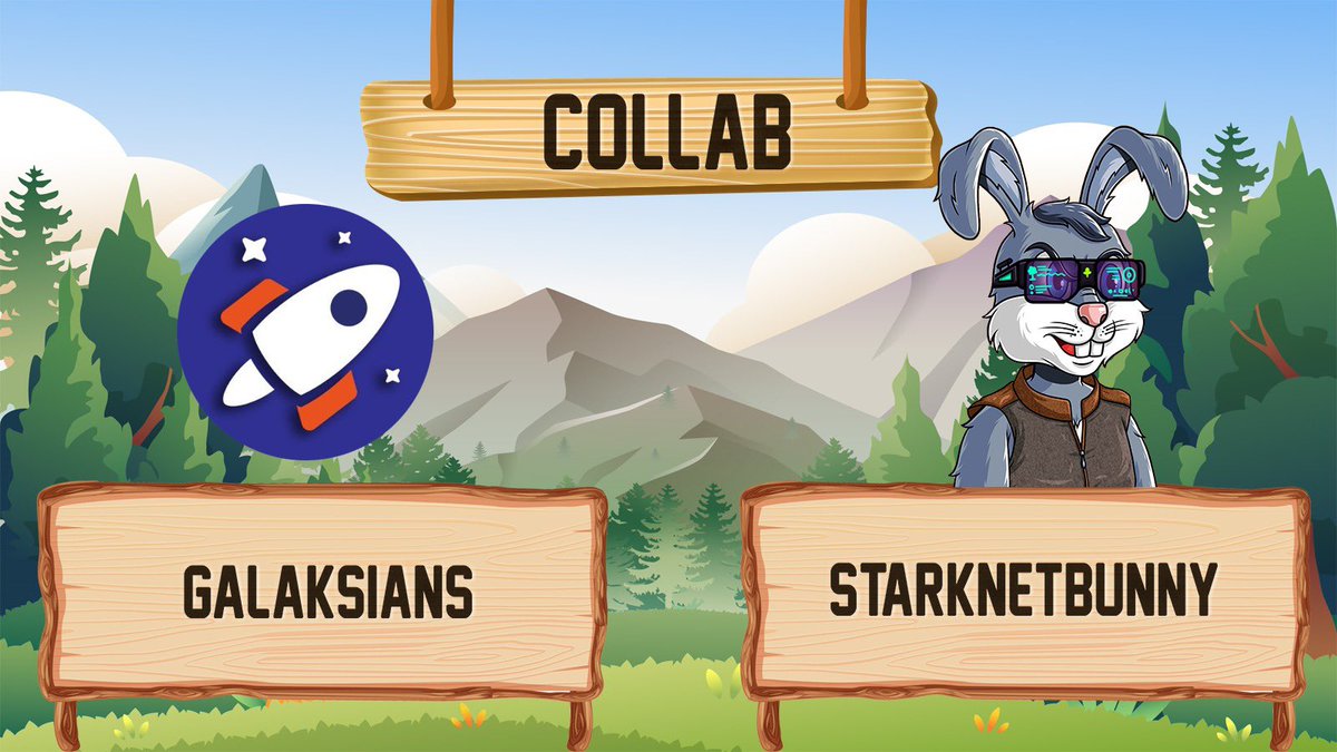 Meet StarknetBunny!

We celebrate our cooperation with <a href="/StarknetBunny/">Starknet Bunny 🥕</a> with 10 whitelist giveaway 🚀

-Follow:
<a href="/StarknetBunny/">Starknet Bunny 🥕</a> &amp; <a href="/galaksiansNFT/">Galaksians</a>

-Like❤️&amp;RT

48H⏳
#Starknet #Whitelist #Giveaway  #NFT