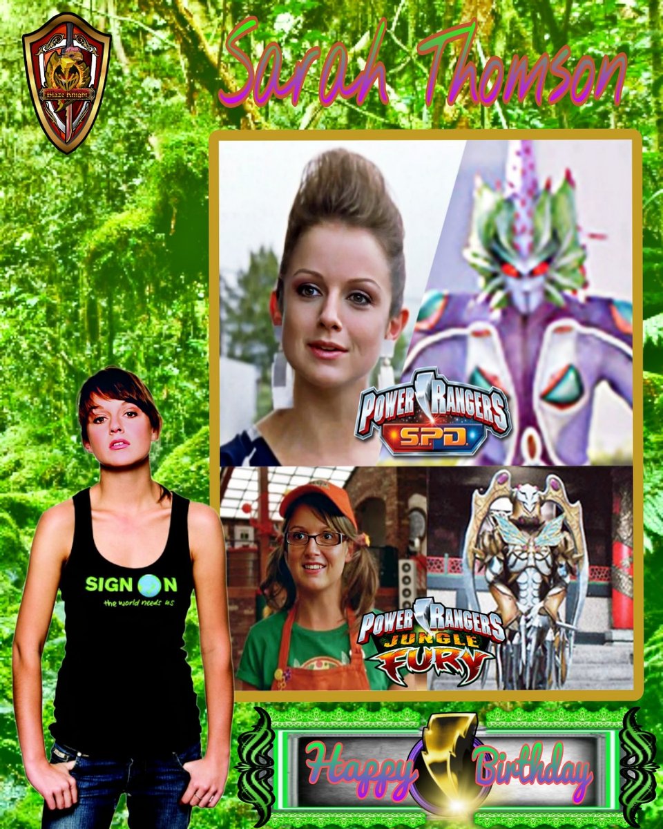 Blaze_Knight95's tweet photo. Happy Morphinominal Birthday to #SarahThomson.
She first debuted as Diane/Hydrax in SPD and 3 seasons later, she played Fran and Lepus in Jungle Fury. We all wish her the best Birthday and may the power protect her always. ⚡🙏✨
#PowerRangers #SPD #Hydrax #JungleFury #Fran https://t.co/NQXJJsFRrv