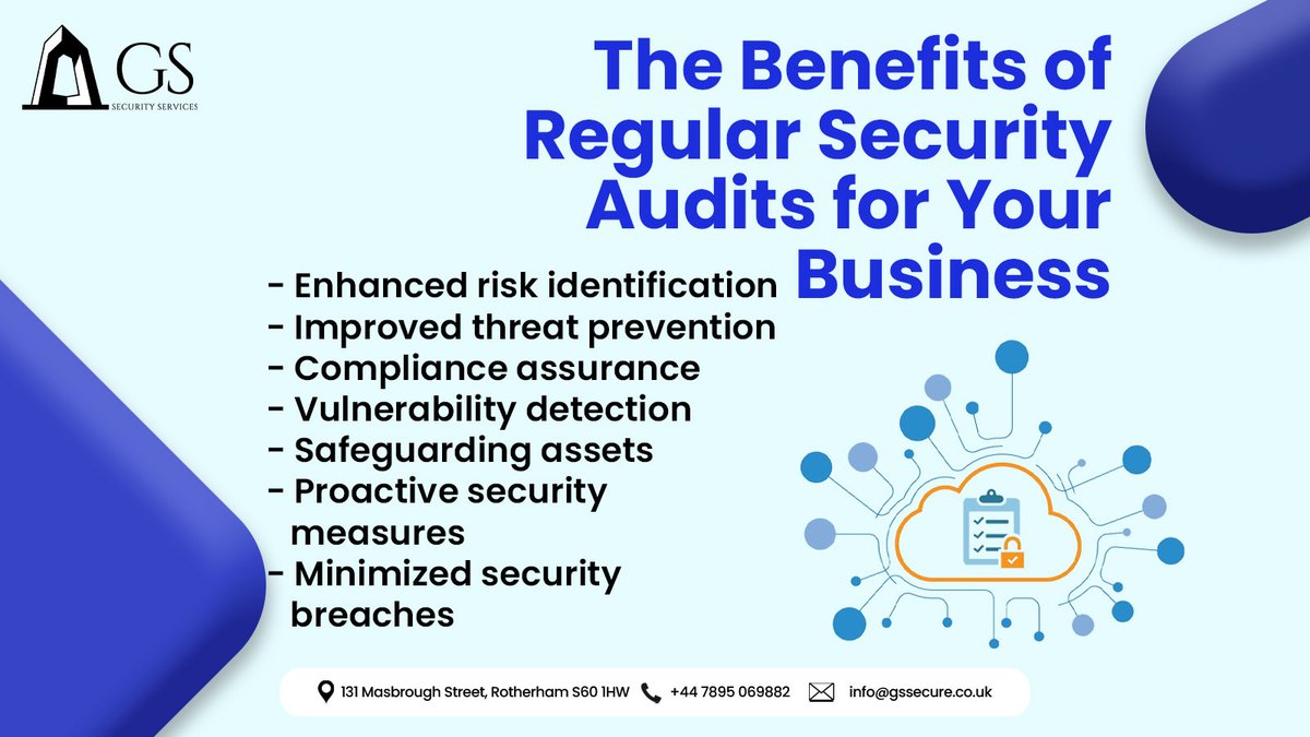 gssecurityuk's tweet photo. 🙌Secure your business with regular security audits! Discover the benefits of staying one step ahead.
For more information:
📞Call us: +44 7895 069882
📨Email us: info@gssecure.co.uk
🌐Find us: https://t.co/CaB7269xhj
#SecurityConsultancy #RiskManagement #DataProtection https://t.co/breWhHemiH