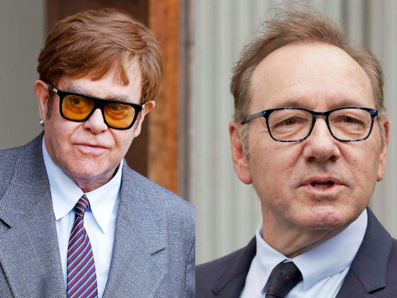 todayentertainn's tweet photo. Elton John testified remotely from Monaco on Monday in the sexual assault trial of Kevin Spacey. John's husband, David Furnish, had previously testified that Spacey only attended the annual gala the singer held at his Windsor home once, in 2001.

https://t.co/QdKI5Hrash https://t.co/vjMjQdLjJl