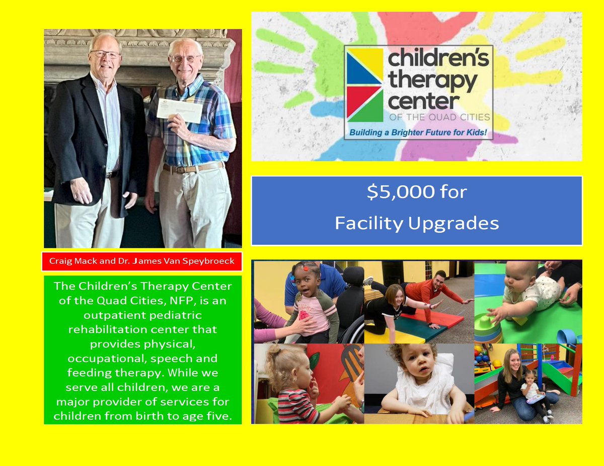 MFoundationQC's tweet photo. Congratulations, Children's Therapy Center of the Quad Cities! We are proud to support you! https://t.co/MPEuuYGhaZ