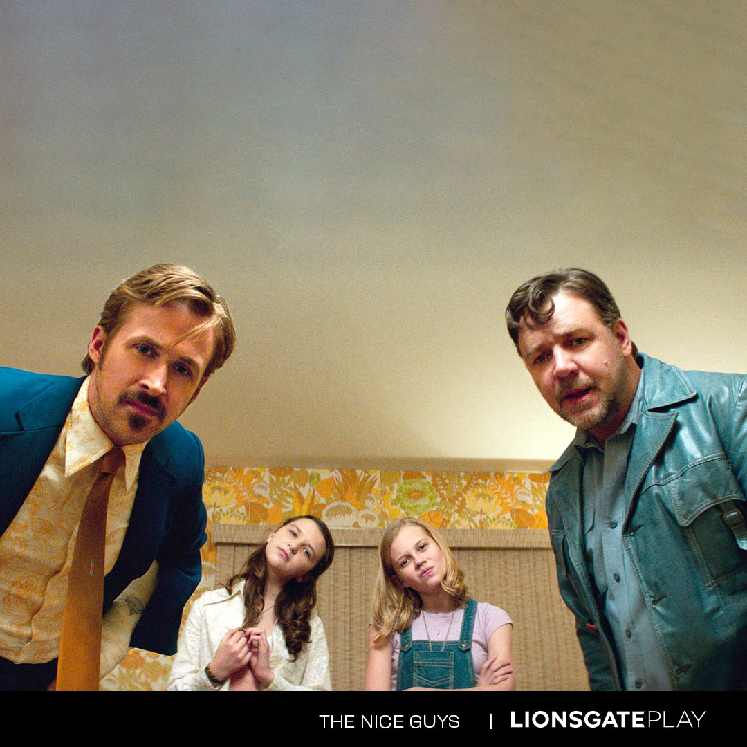 lionsgateplayIN's tweet image. Hey, you.
Yes, you.
Who gave you the right to look so damn NICE.

#TheNiceGuys