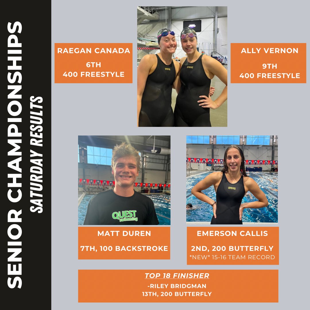 Saturday Results from Long Course Senior Championships! #questforexcellence #perfectingthegameofracing #vsiseniorchampionships #championshipseason