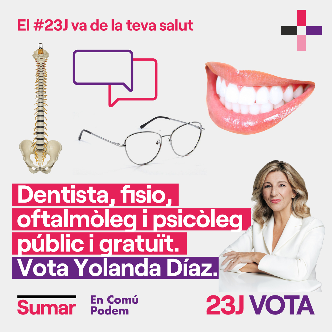 SomComuns's tweet photo. El #23J tenim una cita a les urnes amb la sanitat pública!

VOTA @sumar i @yolanda_diaz_ per defensar-la, però també per continuar ampliant-la! https://t.co/yLbOBrb0QN
