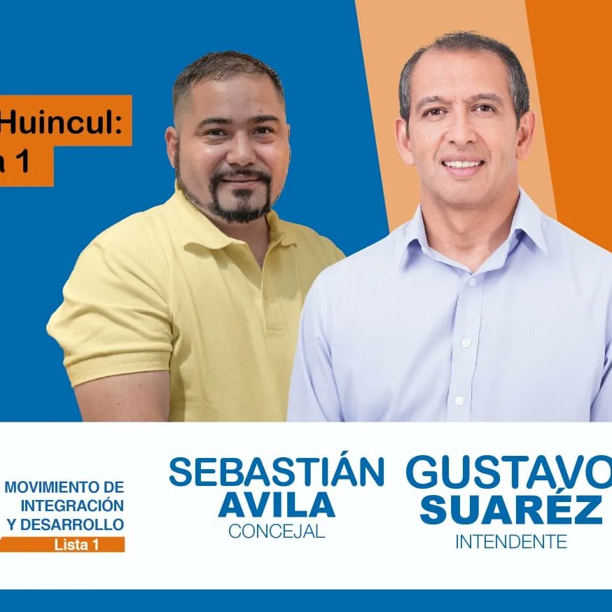 Sebaavila2023's tweet photo. Este 23 de Julio contamos con tu voto seguro 🗳️💪
Vota lista N°1 MID movimiento de integración y desarrollo. 
Seba Avila primer Concejal 💪
Gustavo Suárez intendente 2023🙌
#DELBARRIOPARAELPUEBLO #gustavointendente2023 #sebastianavilaconcejal #concejal2023 #VotaLista1 #Lista1 https://t.co/gbfMbagm7f