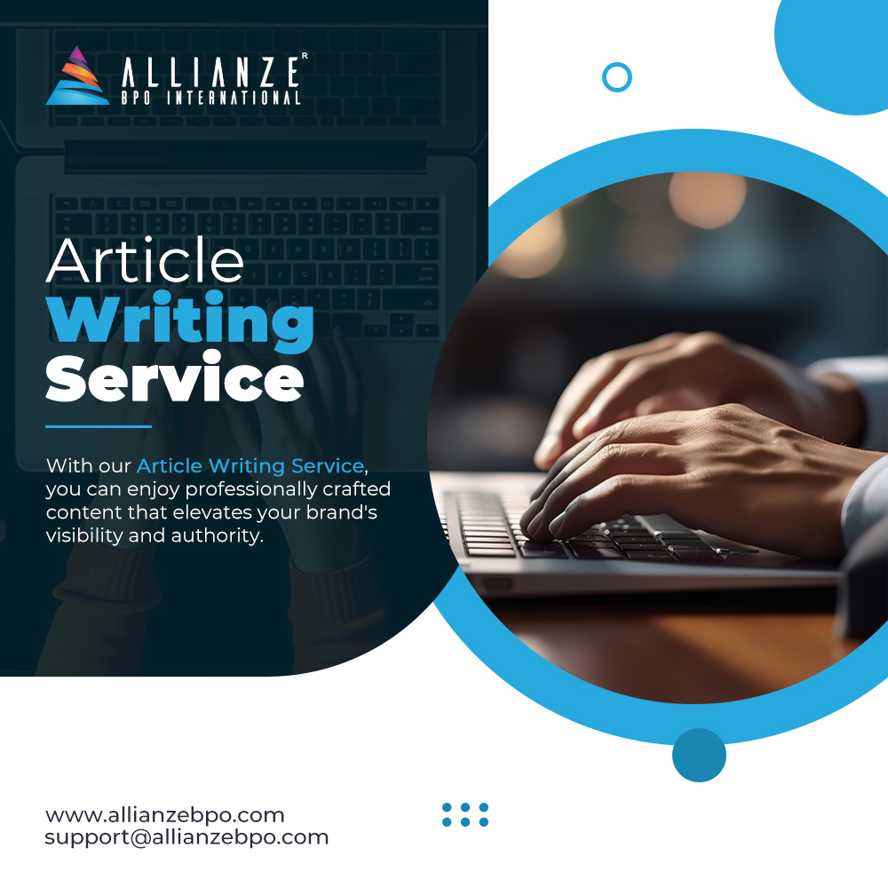 AllianzeBPO1's tweet image. 🚀💡 Empower Your Brand with Expertly Written Articles!

Our #ArticleWritingServices breathe life into your ideas, turning them into compelling stories that resonate with your readers. Unleash the potential of your content now.

Read more: lnkd.in/gW3UZTm