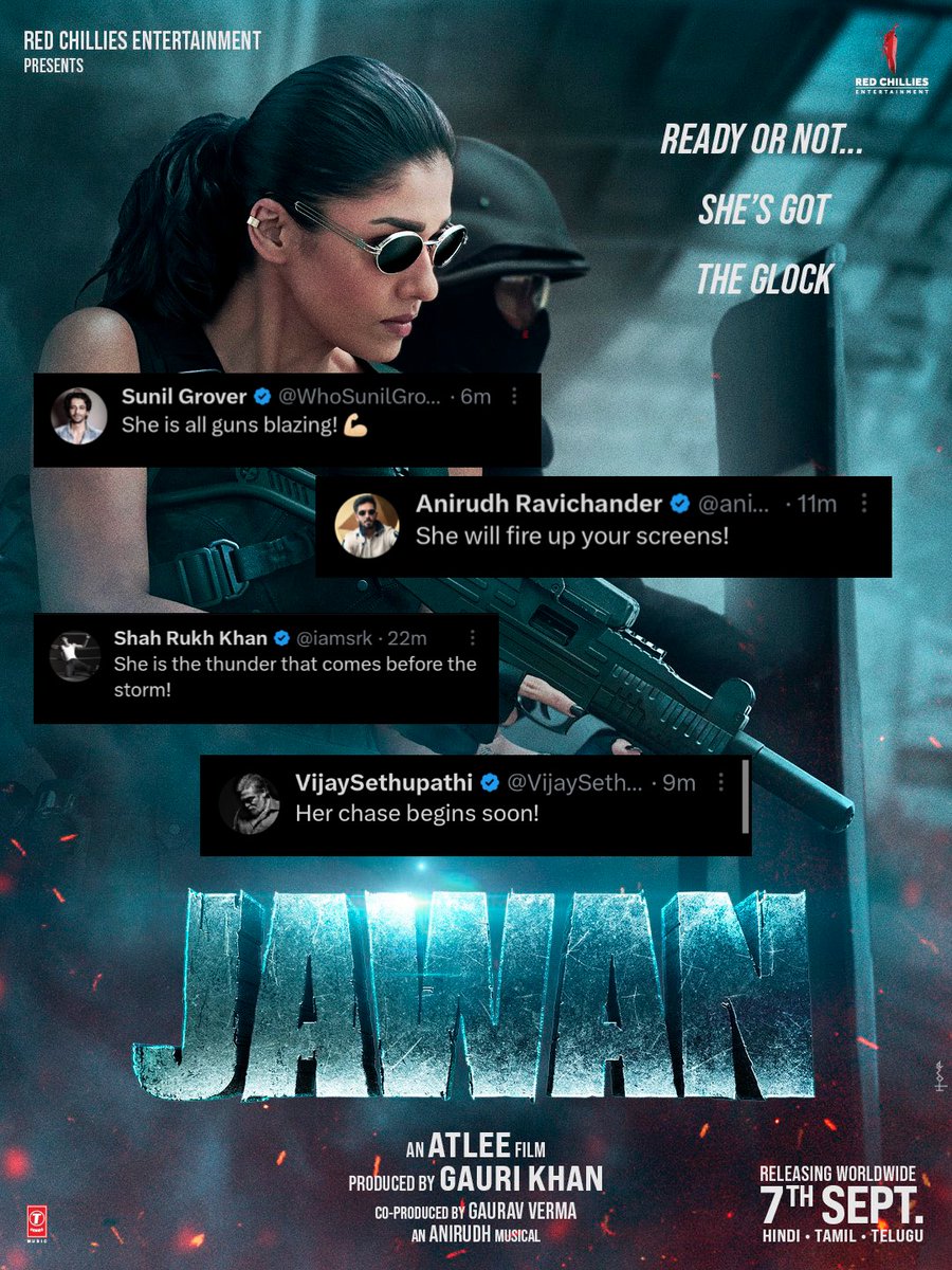NayanthaaraF's tweet photo. She deserves all the love and success. 🥳🥳

#Nayanthara #Jawan https://t.co/STMqBATNL9