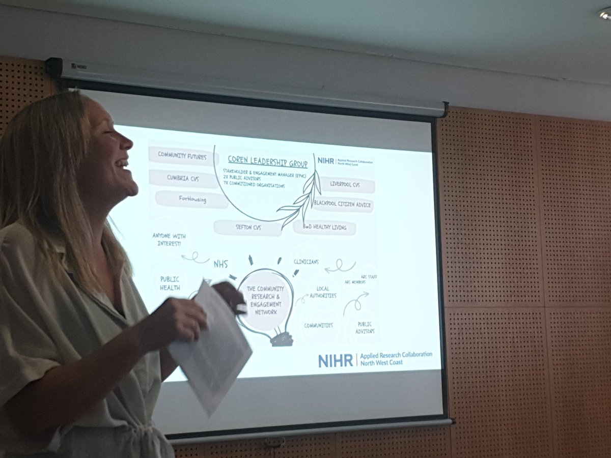 UnlockingBirth's tweet image. Next up we have Claire Selby from our @arc_nwc community research engagement network #CoREN explaining how it evolved from our Clarch neighbourhood resilience programme. Seven commissioned #vcsfe organisations across the North West