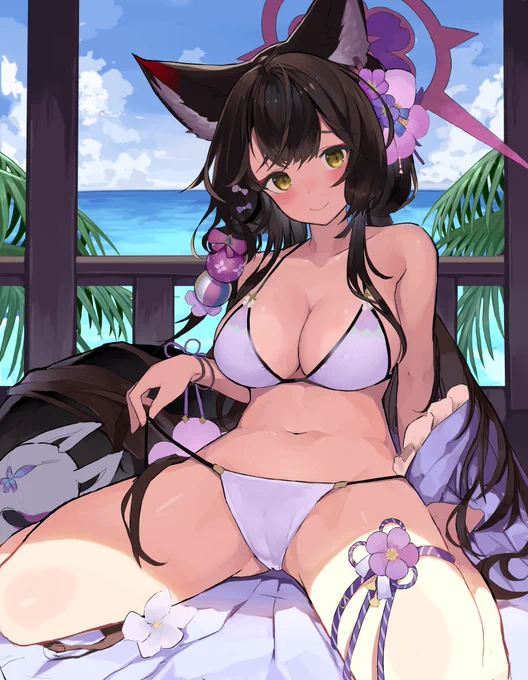 水着ワカモ#ブルアカ  #ブルーアーカイブ 