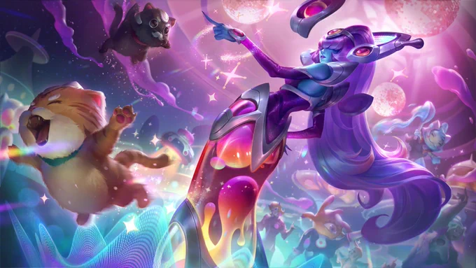 Space Groove Lissandra Splash by Jeremy Chong, artist's final vs Riot edited  