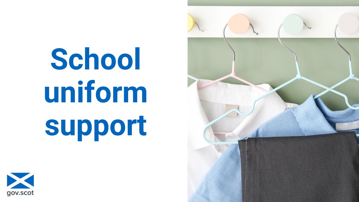 Families may be eligible for financial support for school uniform costs through the School Clothing Grant.

Everyone who receives the grant will get at least:

▶️ £120 per child of primary school age
▶️ £150 per child of secondary school age

More ▶️ bit.ly/3JVwsjL