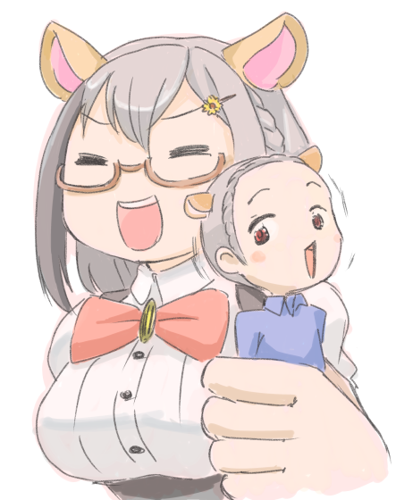 「青ペン ミミ先生  #みみみゅーじあむ」|じゃばのイラスト