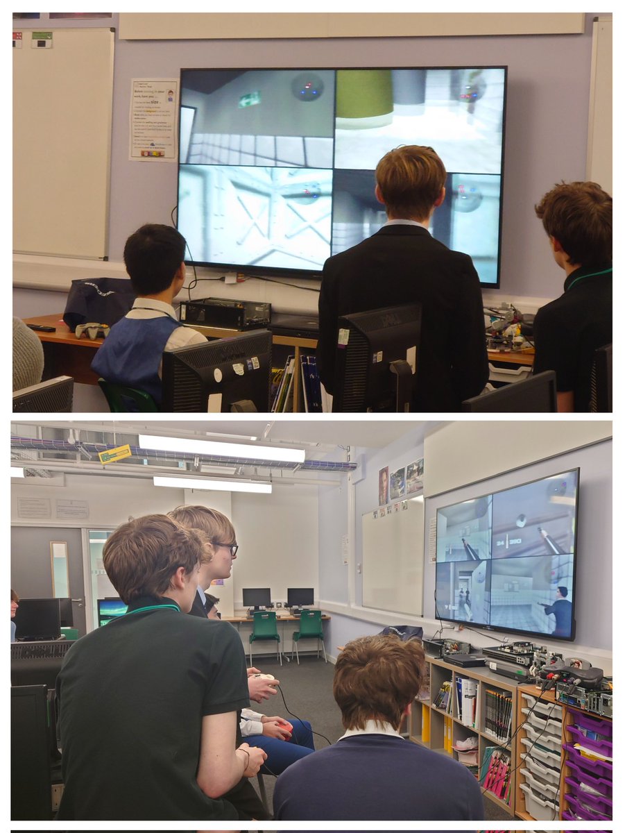 Year 12 CS class retro gaming for an end of year treat #Goldeneye on the #N64 #Nintendo64