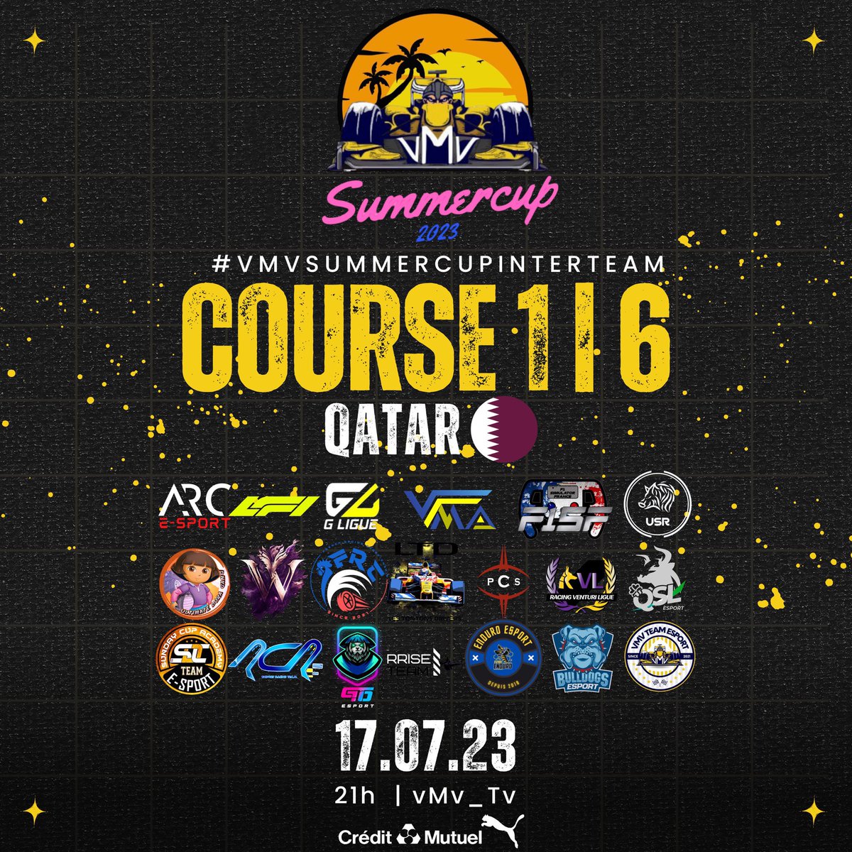 RacingVenturi1's tweet image. Rendez vous ce soir pour la première manche de la VMV SUMMERCUP sur la piste du Qatar 🇶🇦 

Tous derrière @frimeTTV qui va nous représenter sur cette course qui s’annonce passionnante 🔥

@vMvCup