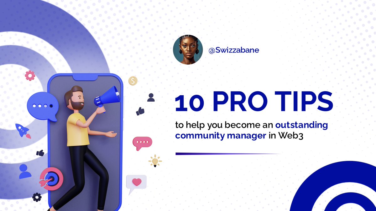 swizzabane's tweet photo. People thought is all about replying chats, but NO it's beyond that.

It's about mastering the art of fostering connection and building a thriving virtual home for your audience.

Here are 10 pro tips to that can make you become an outstanding community manager in no time:
🧵 https://t.co/XJ5FAzfDxE