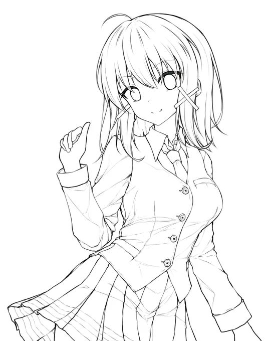 前にSD描いてた子です 色塗りお好きにどうぞ