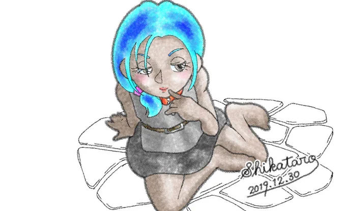 い・け・な・いルージュマジックみたいな感じ過去絵#イラスト #オリジナル #CLIPSTUDIOPAINT 