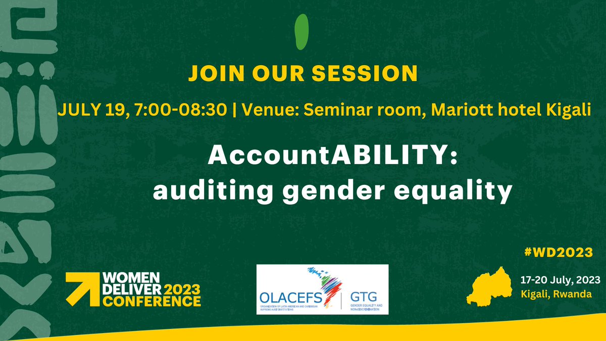 OLACEFS_oficial's tweet photo. 💚Para mostrar el rol de las Entidades de Fiscalización Superior en materia de género, inclusión y diversidad, el #GTG de la #OLACEFS tendrá un espacio en #WD2023
#GTGOLACEFS #GenderEquality https://t.co/hl3uGuJdFR