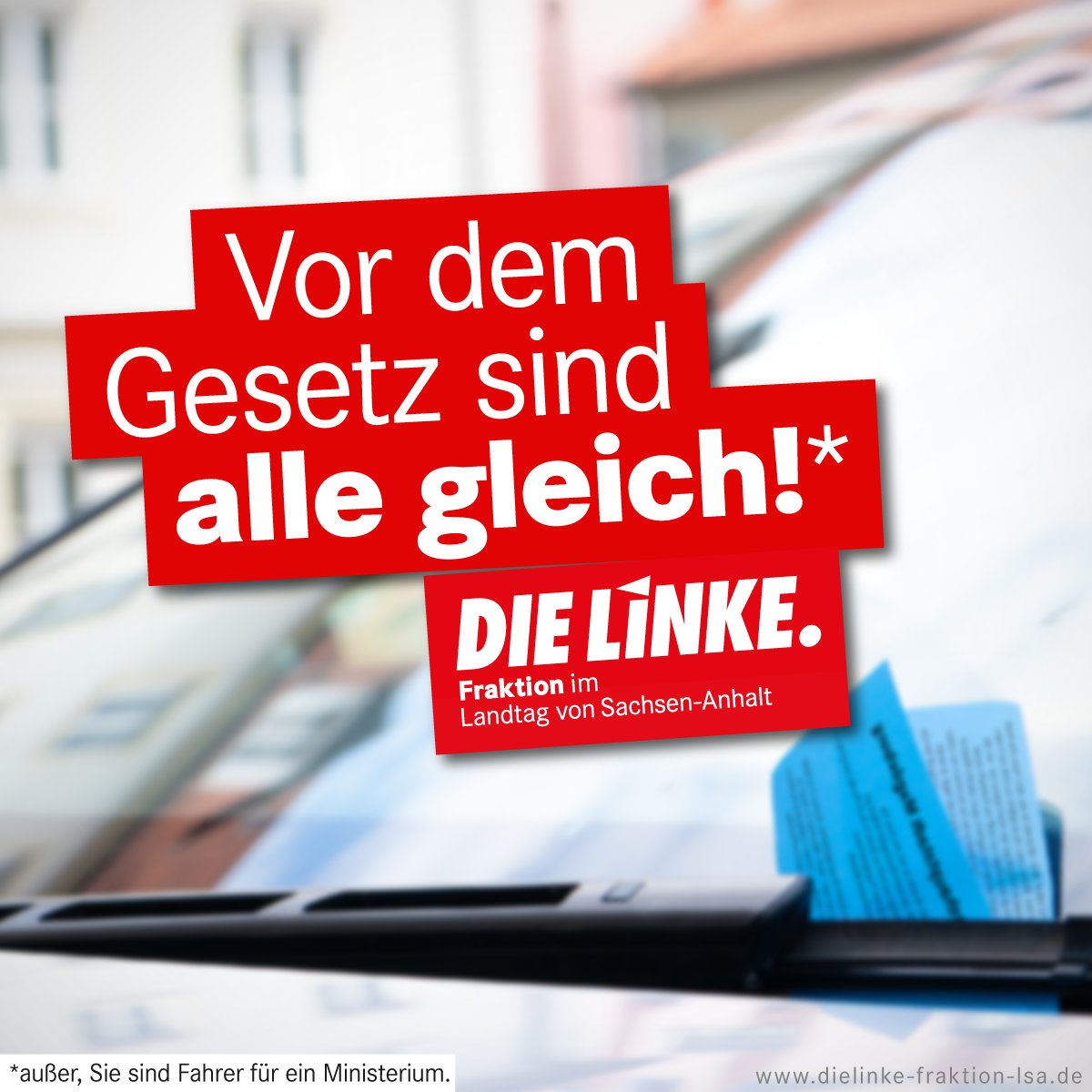 LinksfraktionSt's tweet photo. Unfassbar: Über 230 Knöllchen hätten Fahrerinnen und Fahrer von Ministerien-Wagen seit 2020 kassiert – erhalten und bezahlt haben sie aber 0. (1/2)
#dielinke #strafzettel #sachsenanhalt https://t.co/7WwTijKS7c
