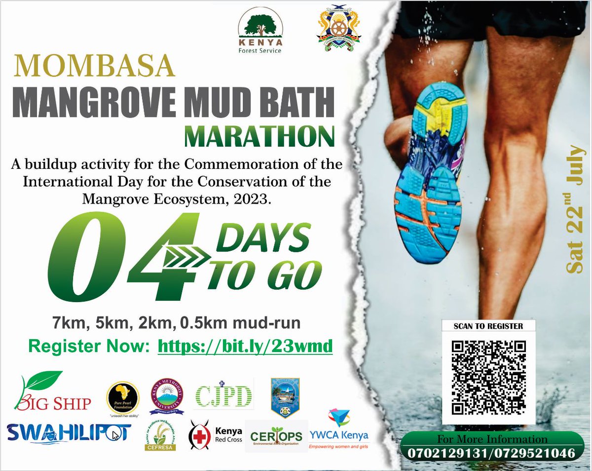 cefresa_ke's tweet photo. Commit to run for the conservation of our Mangroves!

Come lets run for the Mangroves!

#MangroveMarathon #TulindeMikoko #LeadToSaveNature https://t.co/1PHaQ5v2hI