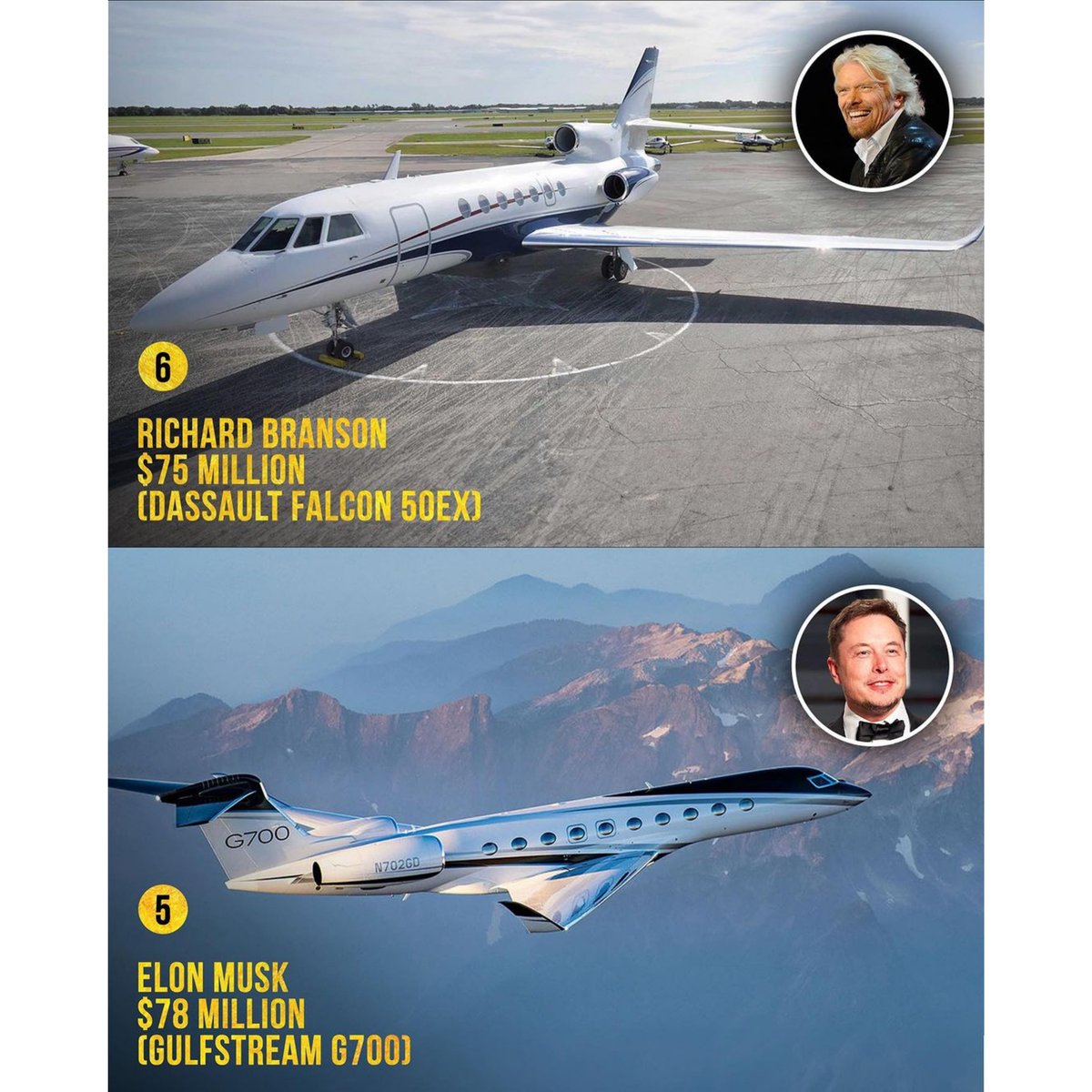 PakistanBytes's tweet photo. Discover the most expensive private jets owned by celebrities, showcasing their extravagant taste and wealth!

Which celebrity has your favorite private jet?! 🛩️

#pakistanbytes #Top10 #celebritynews #colorbytes https://t.co/y0g9wkGtQI
