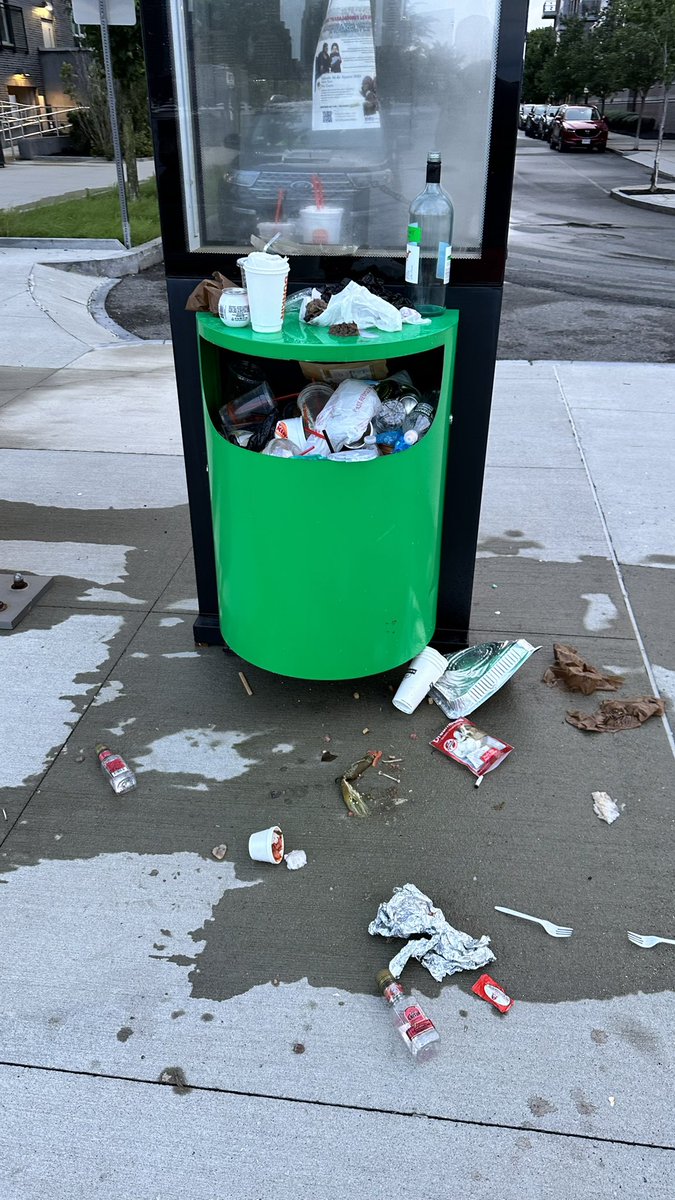 niltonsoarez's tweet photo. '@Massport there is trash overflowing everywhere in the East Boston Harborwalk 07/17/23. https://t.co/CtmKN9OOcU