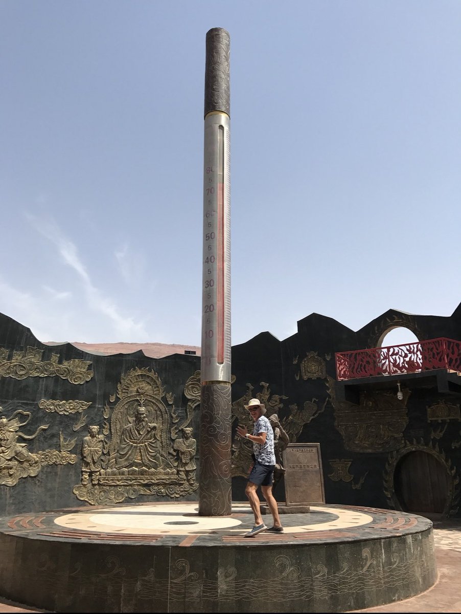 Stroomzaken's tweet photo. @RTLnieuws 75C - Flaming mountains - The hottest place on earth. This is a forgotten area on Earth, where not many Westerners have been, in the Turpan region, Xinjiang, Central Asia. Last time I was there 11-07-2017. The temperature was 75 degrees Celsius, and that was extrextremely hot!🥵 https://t.co/rp6HrffjDN