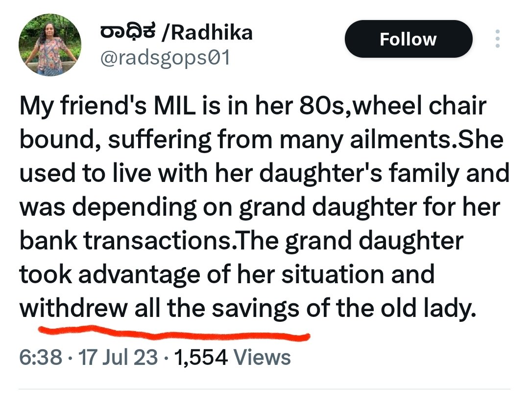 #BetiBachao 

@unwomenindia @UN_Women
Time to Start This #hashtag now 
#WomenInCrime 

@sharmarekha @NCWIndia hope you will help the sr citizen and punish such woman.