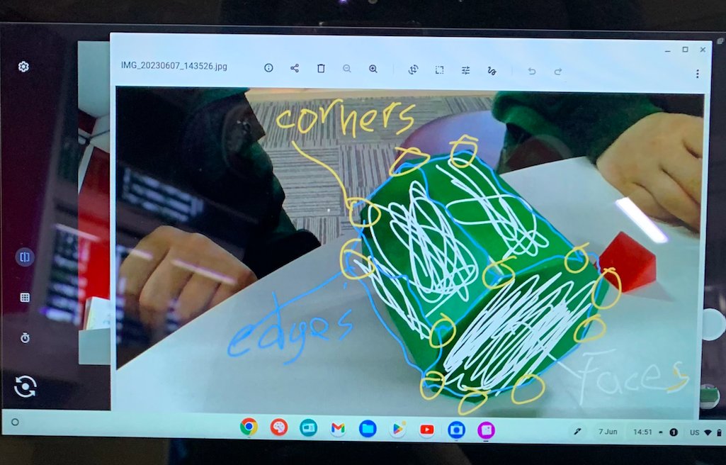 MissCStevens's tweet photo. Year Two loved using the camera and stylus on their Chromebooks to identify and label the features of 3D objects! #acuedu_p https://t.co/K0GlT3pYLB