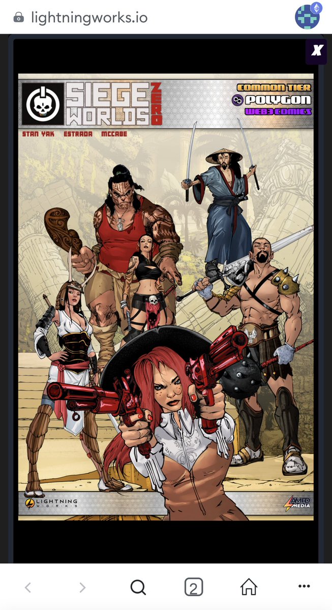 1msdj1's tweet photo. Got a Common with my free mint of @LightningWorks7 #SW0 but a little birdie told me having all Six Heroes on the cover is pretty rare. IDK you tell me. #web3 @siege_worlds https://t.co/Xc6gzW7y9o