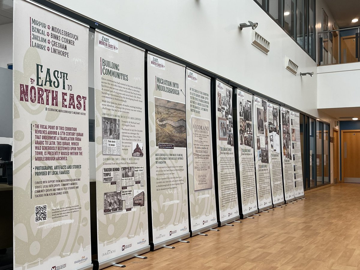 MediaCulturedUK's tweet photo. Our East To North East exhibition is on tour at local Police Stations for #SAHM! Charting beautiful stories of South Asian migration and contributions to Middlesbrough for over 80 years!
Watch the accompanying film on our website! https://t.co/GIEPWfVl26
#PromotingUnity https://t.co/RRUfLJ3uxC
