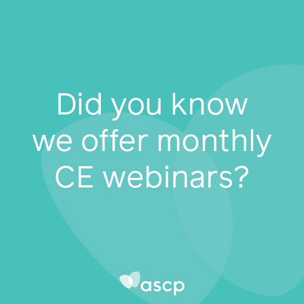Did you know we offer monthly CE webinars? This is just one of many benefits we offer to our members. ascp.com/page/joinnow #ascpharm #membership