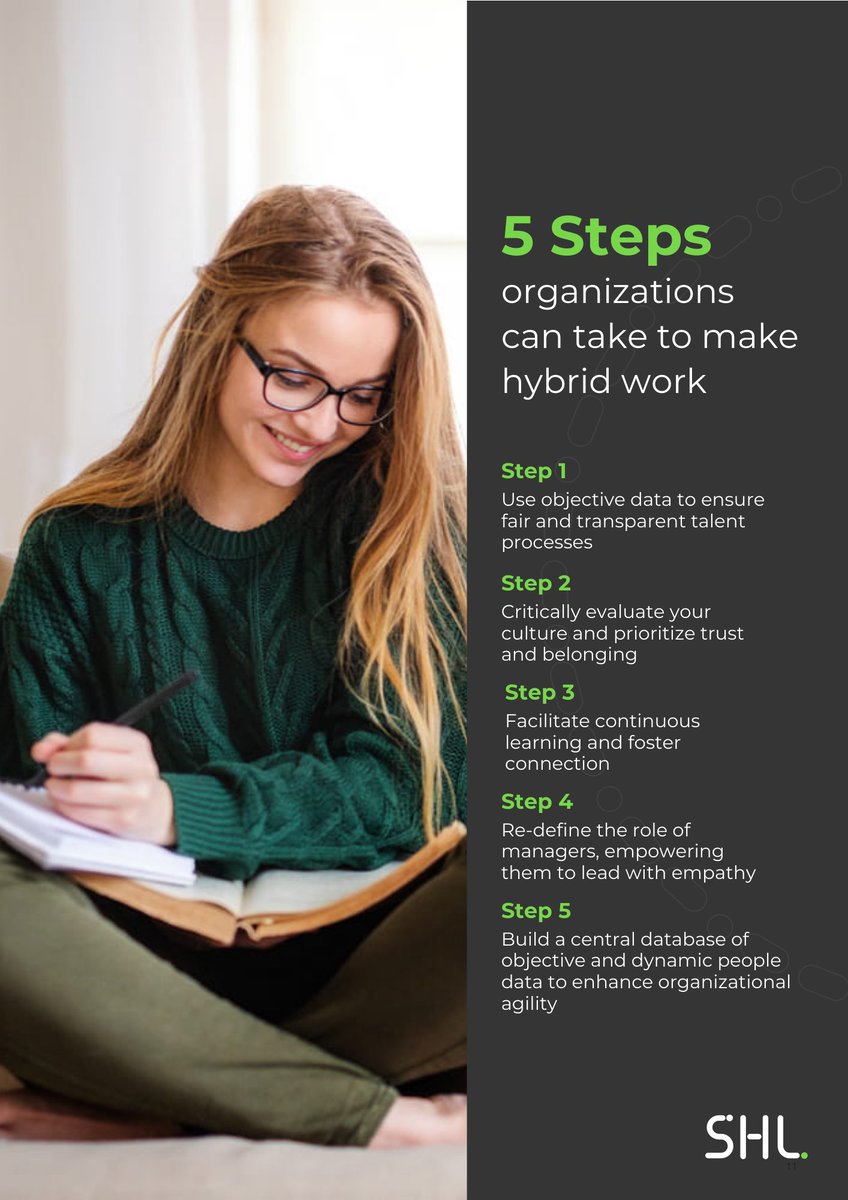 SHLglobal's tweet image. 5 steps your organization can take to build a sustainable hybrid work model

Learn more: ow.ly/CStM50PcEwy

#SHLInsights #HybridWork #HybridWorkforce