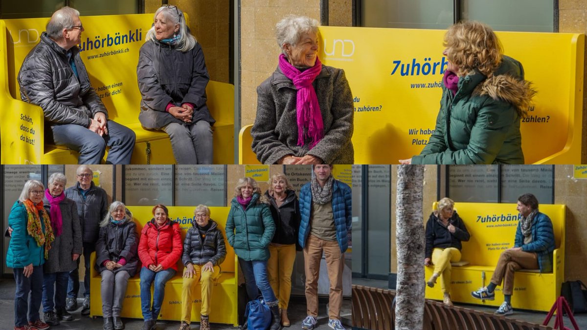 Wir entwickeln unser Zuhörbänkli weiter! ☺️🎉
Jeden Monat besprechen wir auf dem Zuhörbänkli eine  Frage und laden dann zu einer UND-Runde im Höchhus ein. Jetzt könnt ihr mitentscheiden! Welche Fragen müssen unbedingt besprochen werden? 🤔

➡️ Umfrage: bit.ly/3Q0VpOK