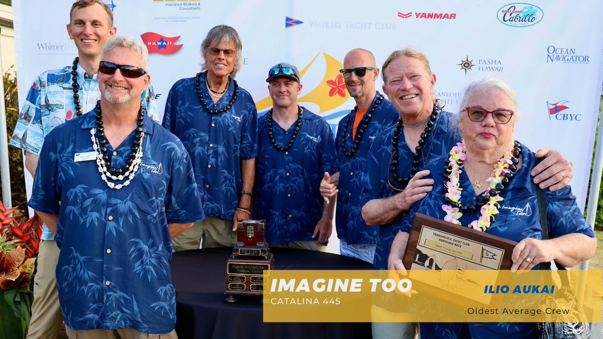 That's a wrap on all the awards from the Transpac Race! There are a total of 75 perpetual trophies in the Transpacific YC collection, many of which were awarded on Tuesday and Thursday ceremonies, with the balance awarded Saturday night at Kaneohe Yacht Club. Photos :Joyce Riley
