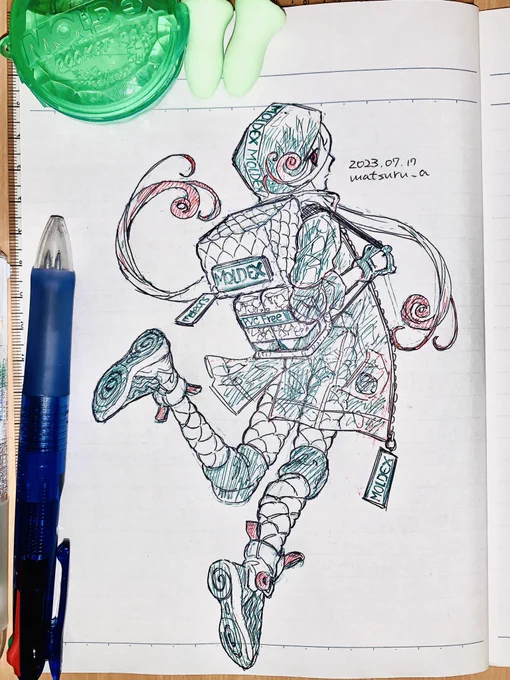 入院中ヒマなんでお世話になってる耳栓の擬人化描いてました